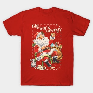 BIG SACK ENERGY - FUNNY VINTAGE CHRISTMAS SWEATER T-Shirt